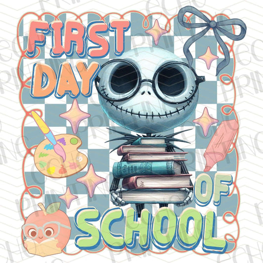 BTS 140 - SKELETON FACE FIRST DAY OF SCHOOL BOOK STACK