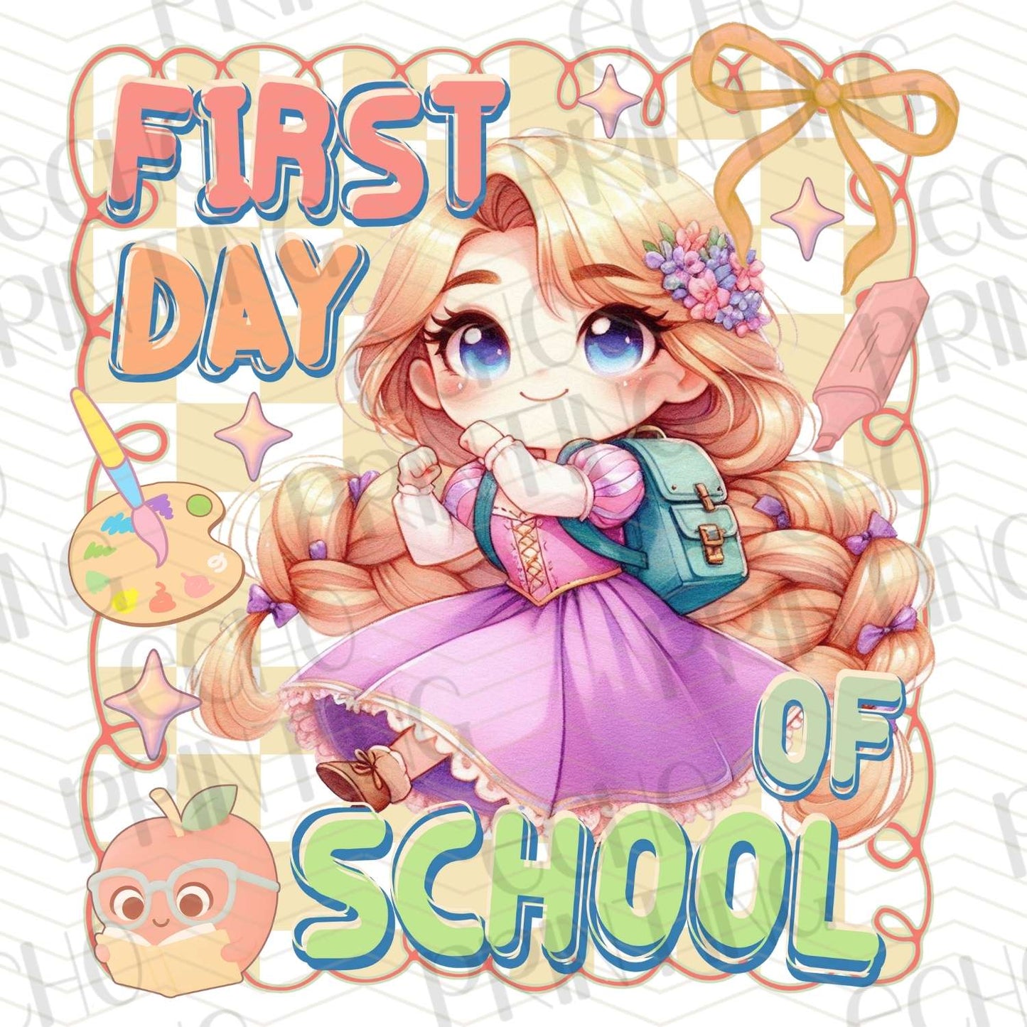 BTSG 153 - PURPLE DRESS PRINCESS FIRST DAY OF SCHOOL