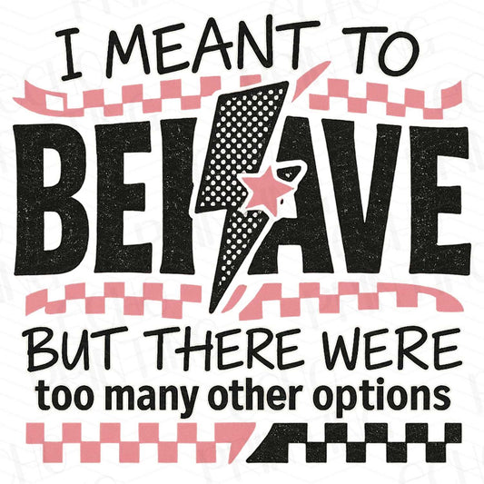 FSSG 154 - I MEANT TO BELIEVE BUT OPTIONS RUINED IT