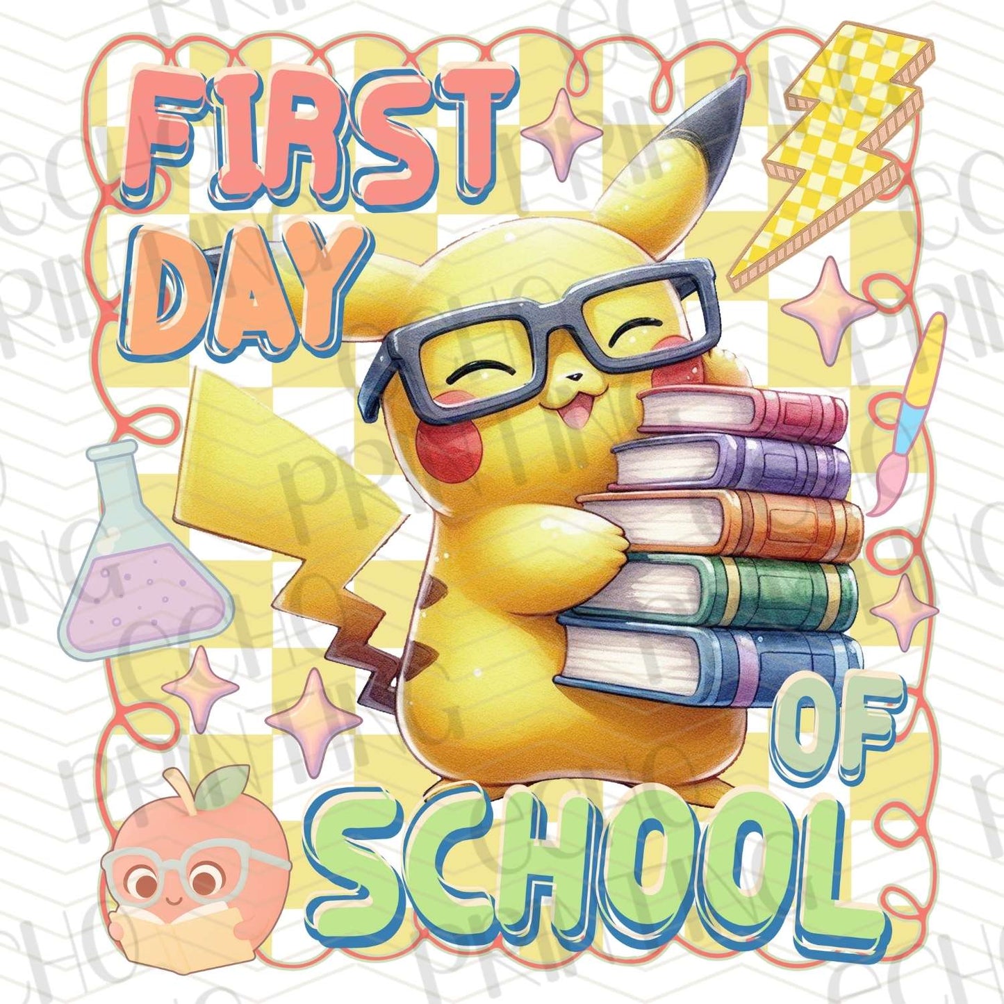 BTSG 155 - YELLOW ELECTRIC PAL FIRST DAY OF SCHOOL GLASSES