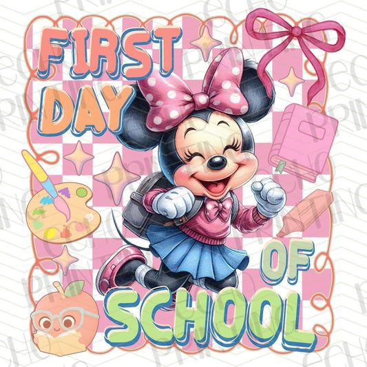 BTSG 161 - MOUSE GIRL FIRST DAY OF SCHOOL BOW EDITION
