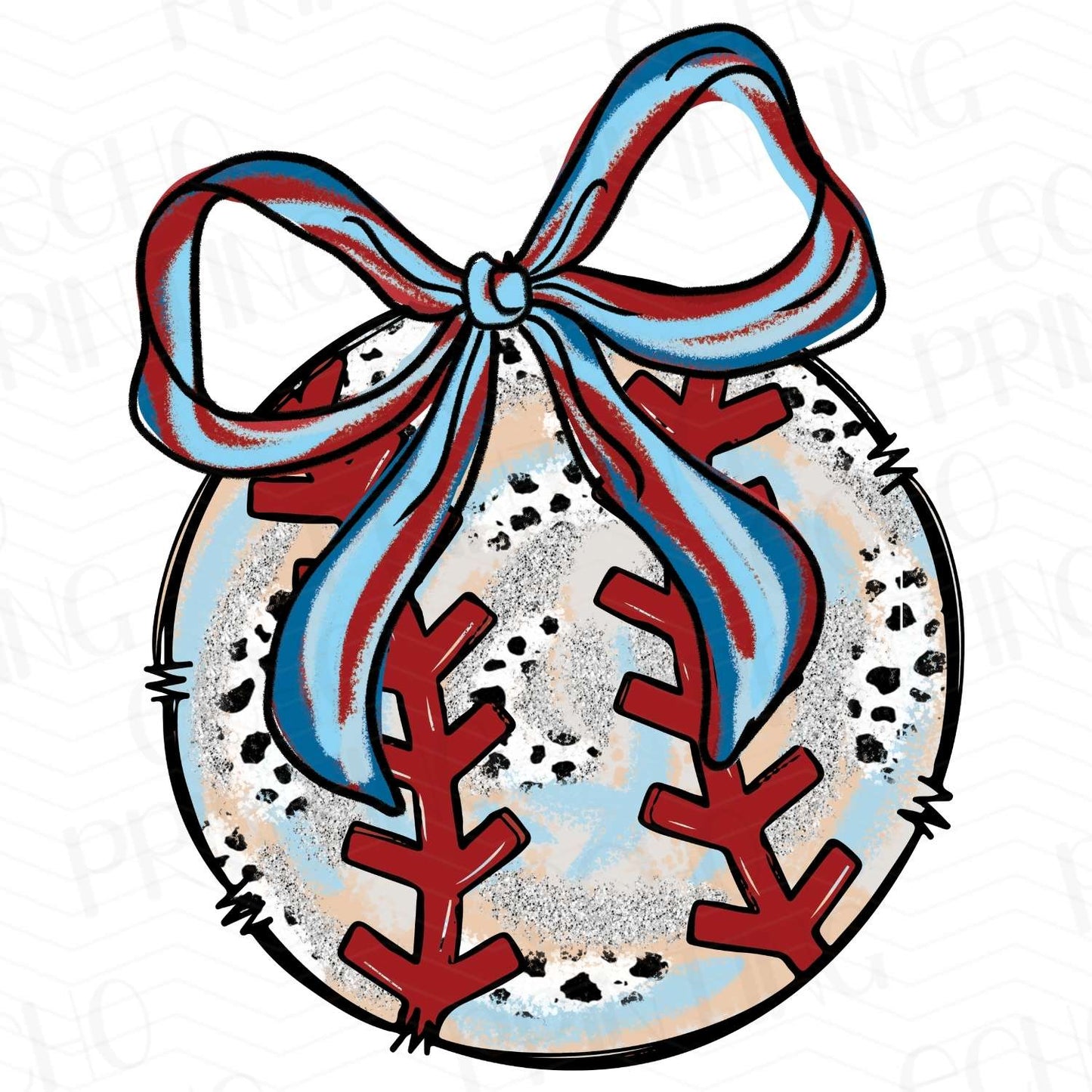 BSB 171 – RED WHITE BLUE BASEBALL BOW