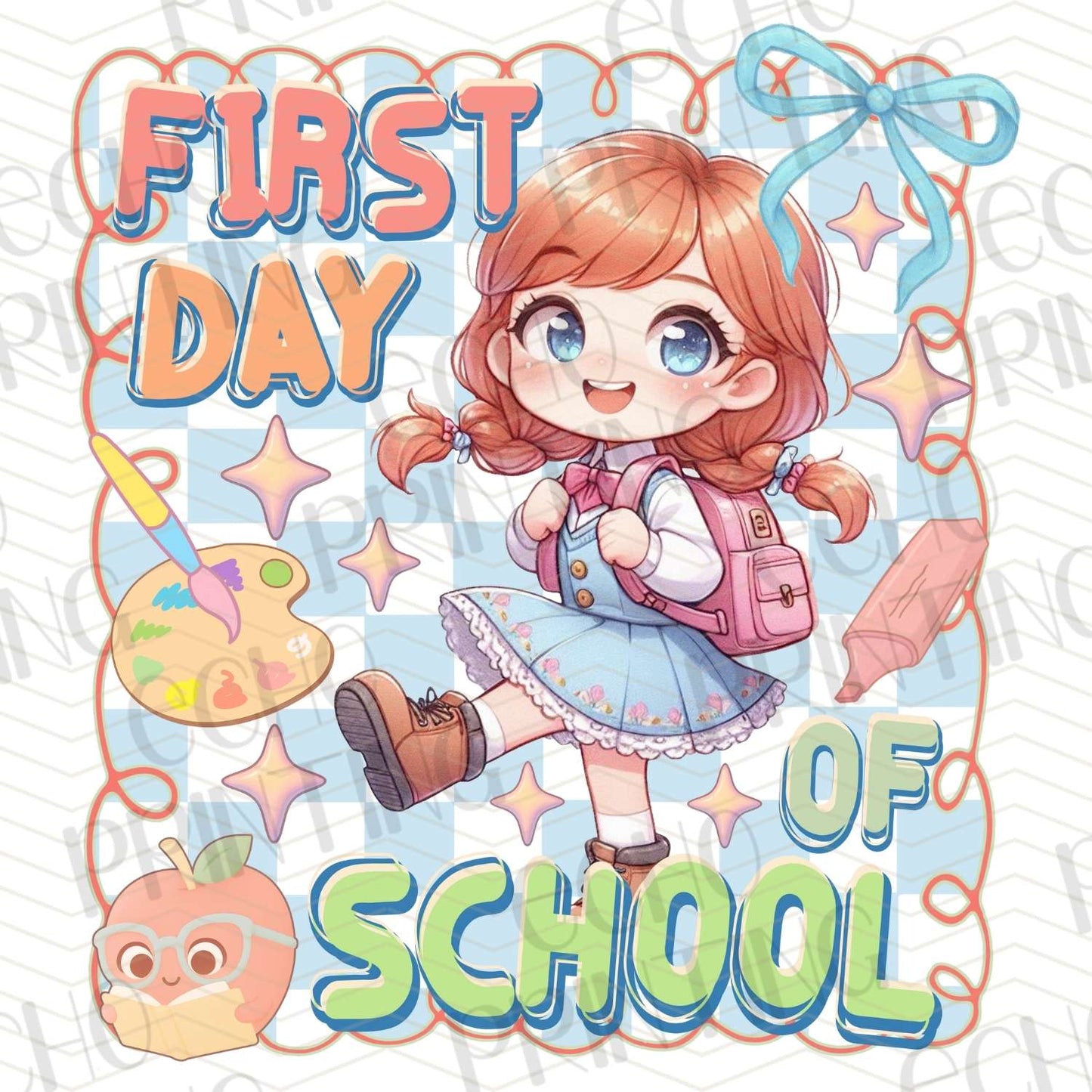 BTSG 180 - REDHEAD GIRL FIRST DAY OF SCHOOL