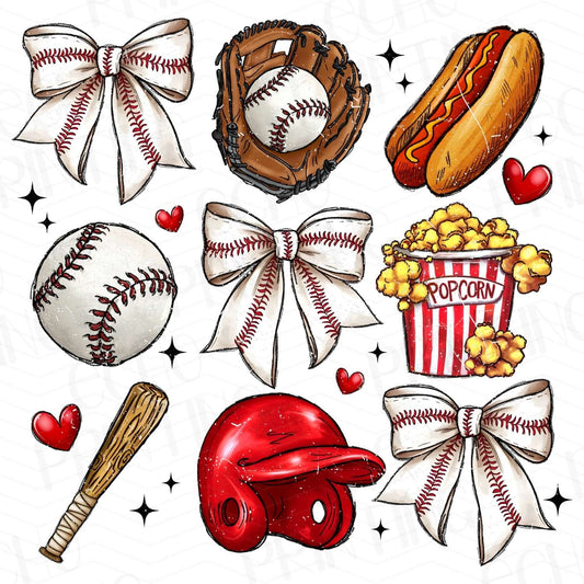 BSB 182 - BASEBALL BOWS WITH GLOVE POPCORN AND HELMET