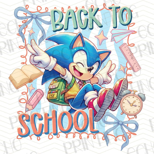 BTSG 184 - BLUE HEDGEHOG BACK TO SCHOOL BACKPACK
