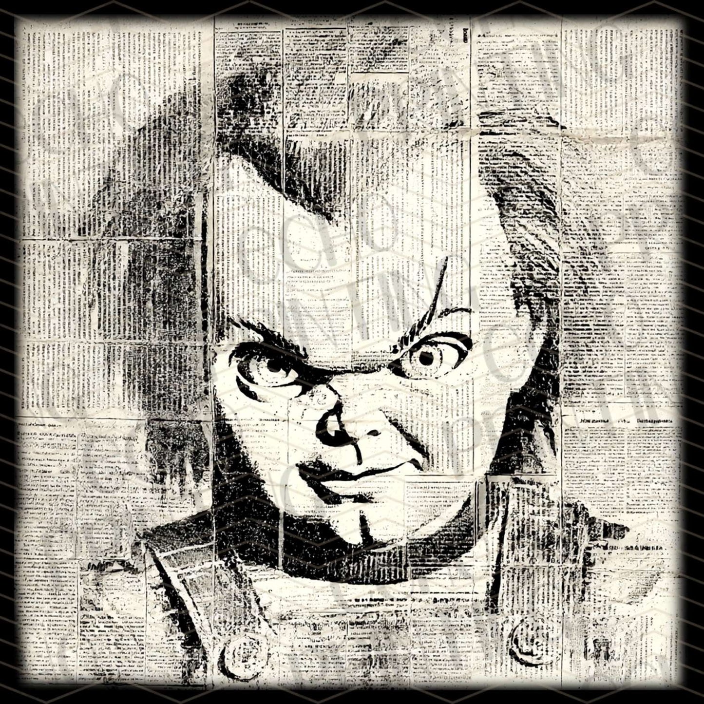 HLW 393 - VINTAGE HORROR FACE SKETCH