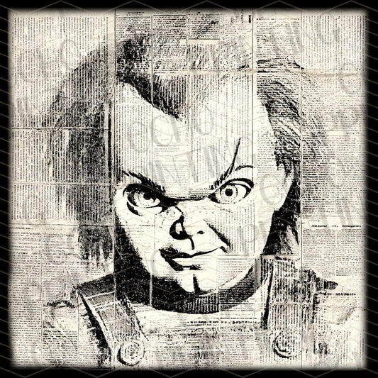 HLW 393 - VINTAGE HORROR FACE SKETCH