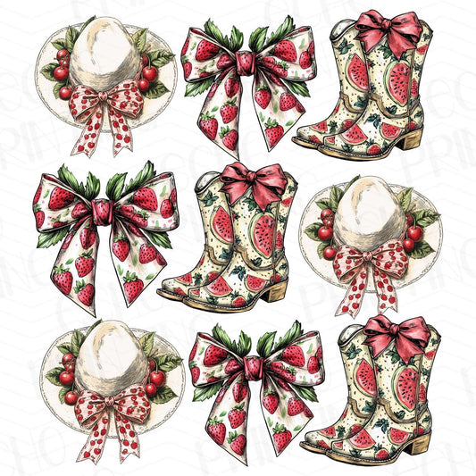 WSTN 18 - COUNTRY BOOTS AND HATS WREATH