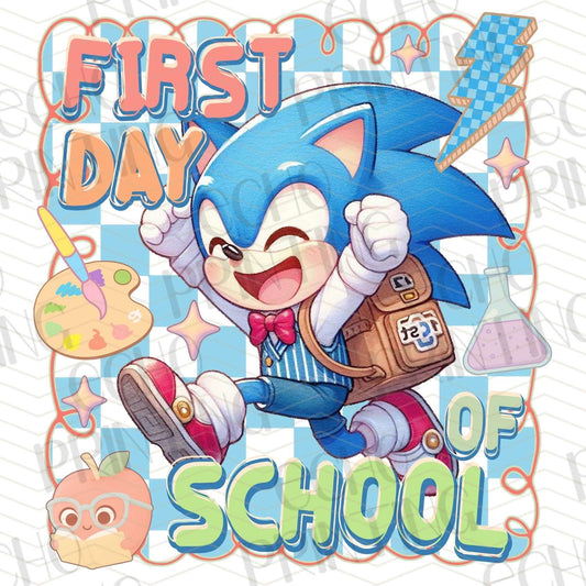 BTSG 193 - BLUE HEDGEHOG FIRST DAY OF SCHOOL JUMPING