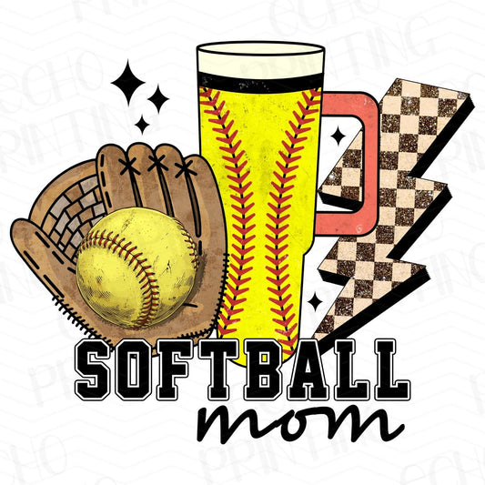 BSB 19 - SOFTBALL MOM WITH BEER AND GLOVE