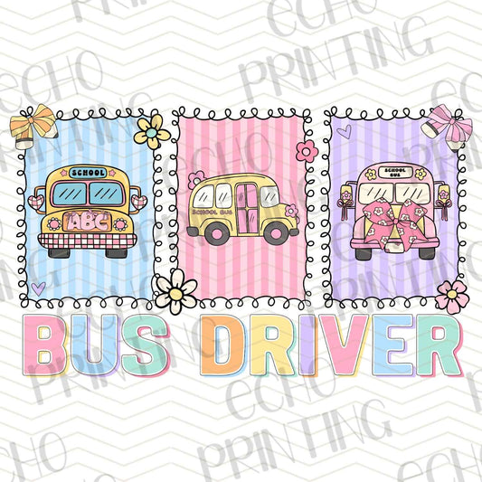 BSDR 1 – CUTE RETRO SCHOOL BUS DRIVER