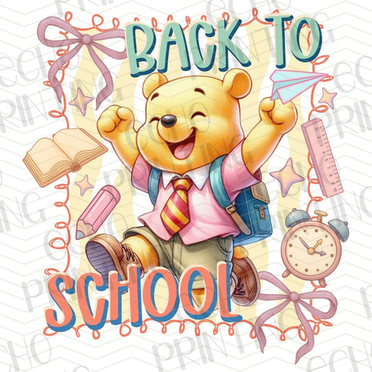 BTSG 202 - HONEY BEAR BACK TO SCHOOL PINK SHIRT