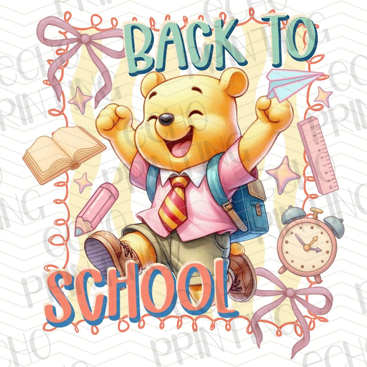 BTS 202 - HONEY BEAR BACK TO SCHOOL PINK SHIRT