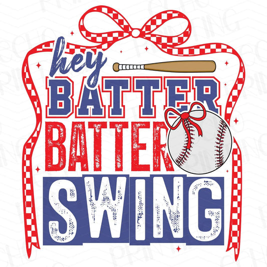BSB 205 - HEY BATTER BATTER SWING IN RED WHITE AND BLUE