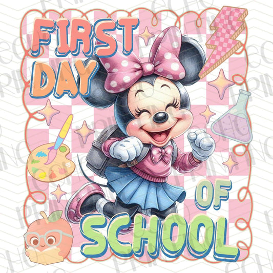 BTSG 207 - MOUSE GIRL FIRST DAY OF SCHOOL BLUE SKIRT