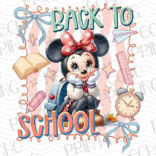 BTSG 211 - MOUSE GIRL BACK TO SCHOOL PINK BOW