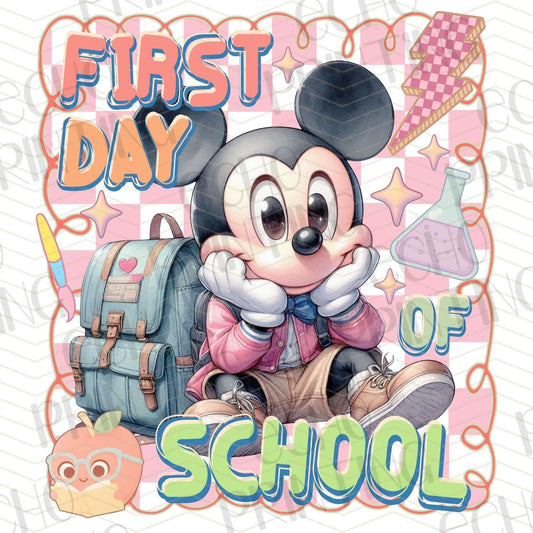 BTSG 219 - MOUSE GIRL FIRST DAY OF SCHOOL WITH BACKPACK