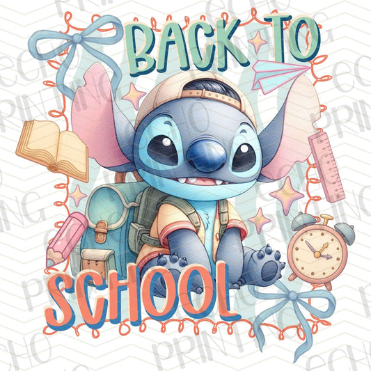BTSG 223 - BLUE ALIEN BACK TO SCHOOL WITH WINGS