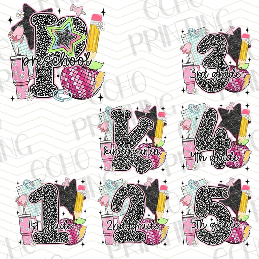 BTSG 231 - GRADE LEVEL LETTER SET WITH LEOPARD PRINT