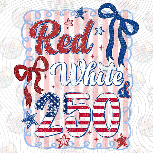 250Y 3 - RED WHITE 250 BOW