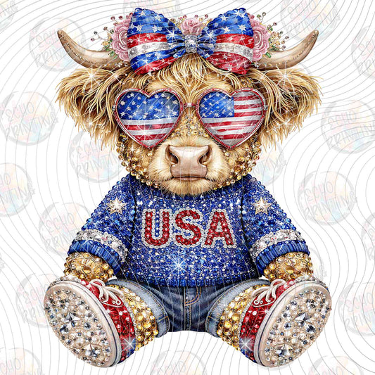 250Y 9 - USA TEDDY BEAR FLAG