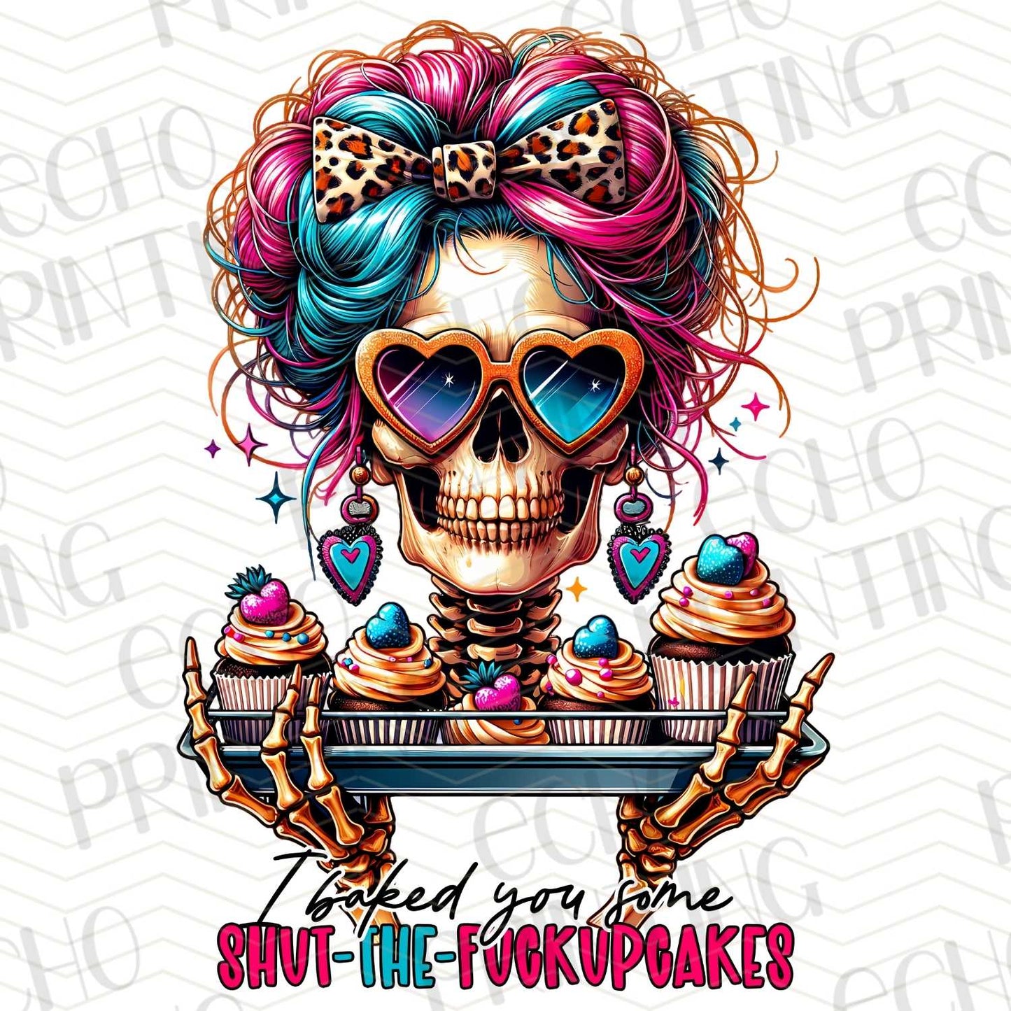 FSSG 256 - SUGAR SKULL PINK HAIR BOW