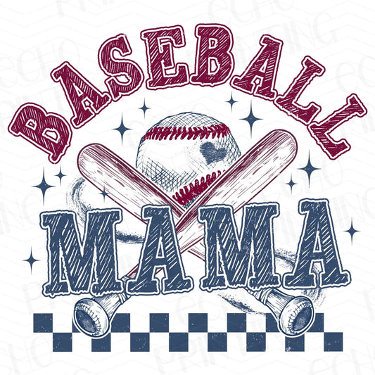 BSB 26 - BASEBALL MAMA WITH BATS AND HEART