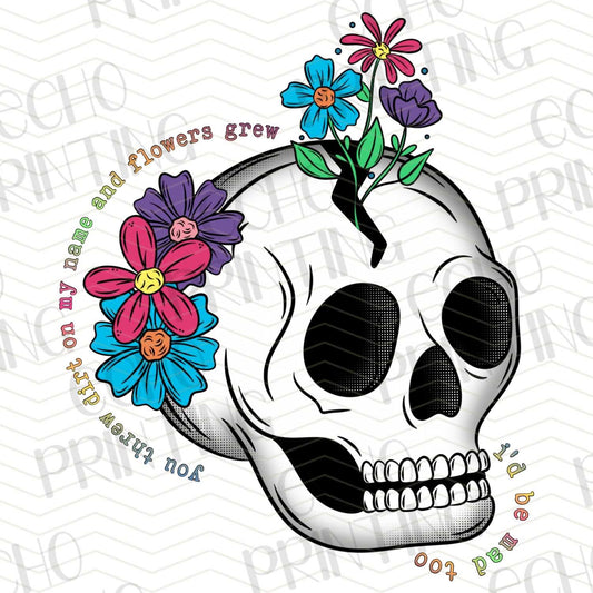 FSSG 274 - SKULL FLOWERS SIMPLE LINE