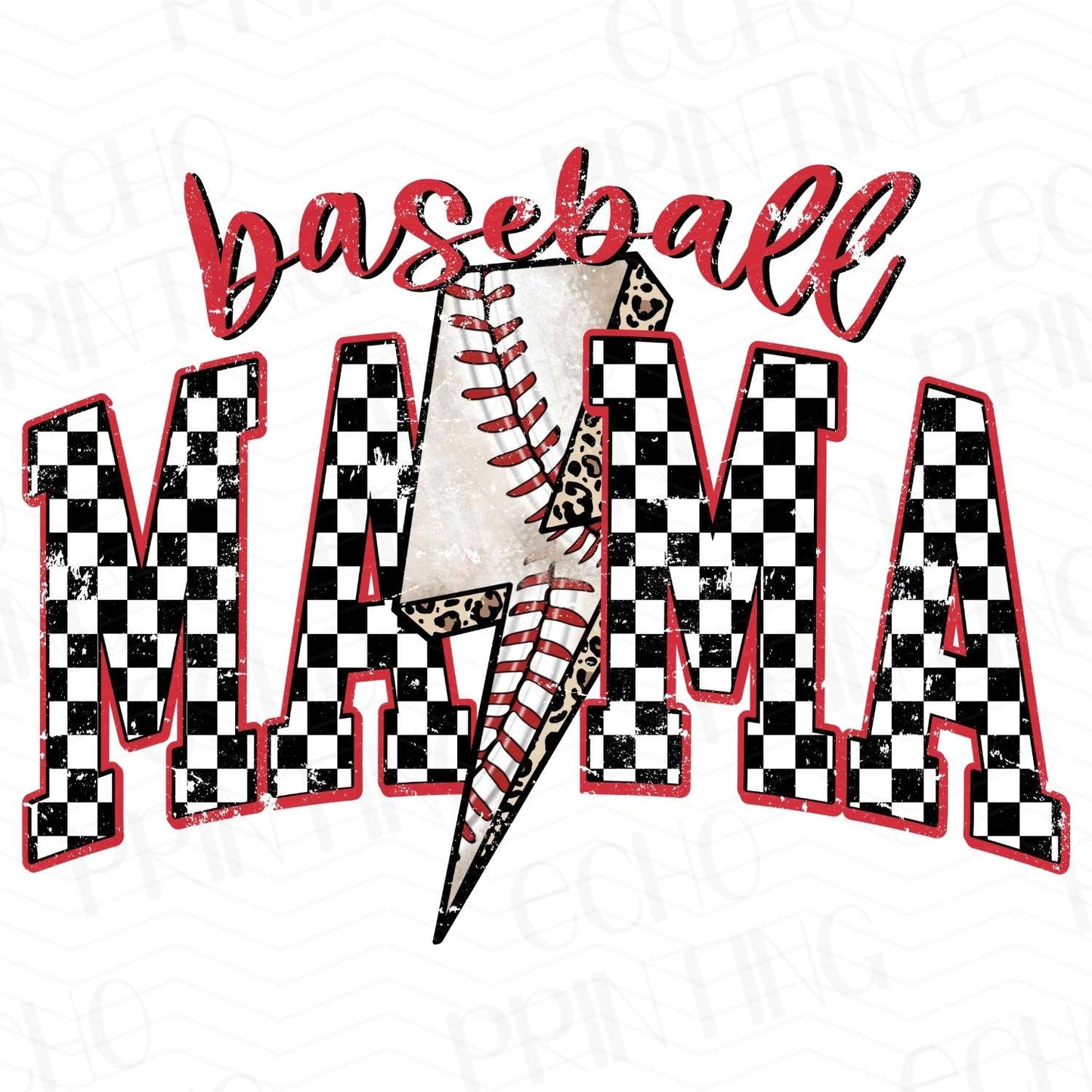 BSB 27 - CHECKERED BASEBALL MAMA