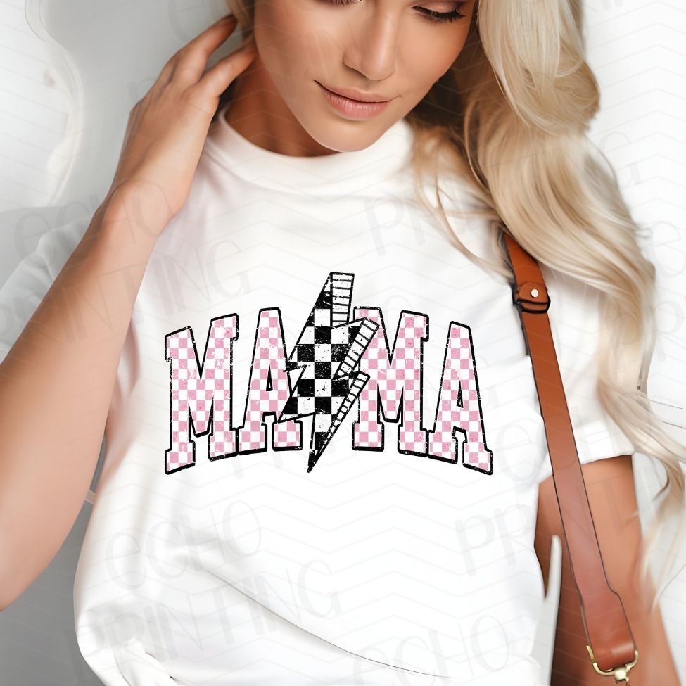 E43017 - Mama Bolt Pink Check