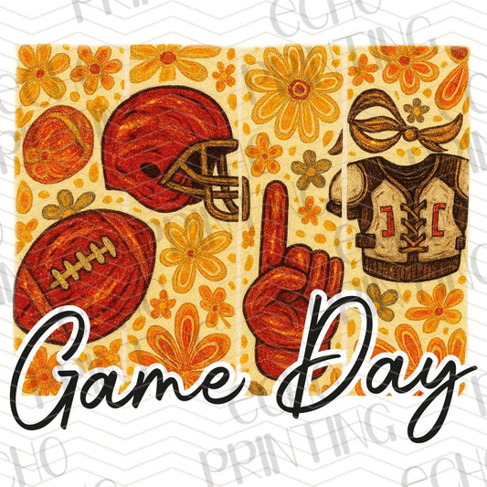 FLTK 319 - GAME DAY RED FOOTBALL COLLAGE