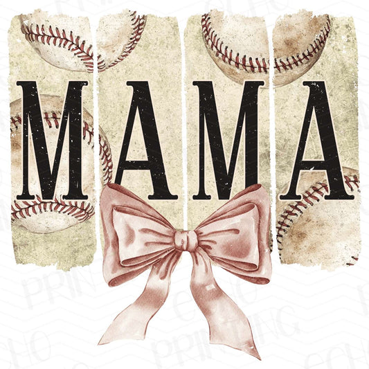 BSB 33 - MAMA BASEBALL BOW VINTAGE