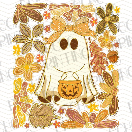 FLTK 320 - FALL GHOST IN FLORAL PATCH