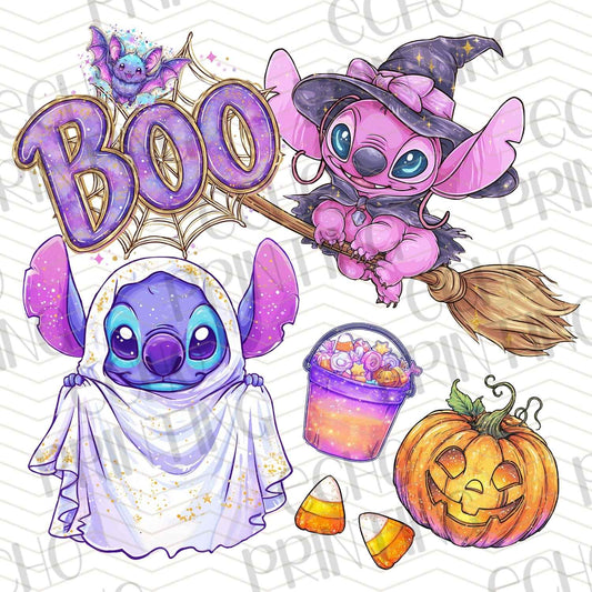 HLW 415 – BOO CREW PURPLE CHARACTERS IN COSTUMES