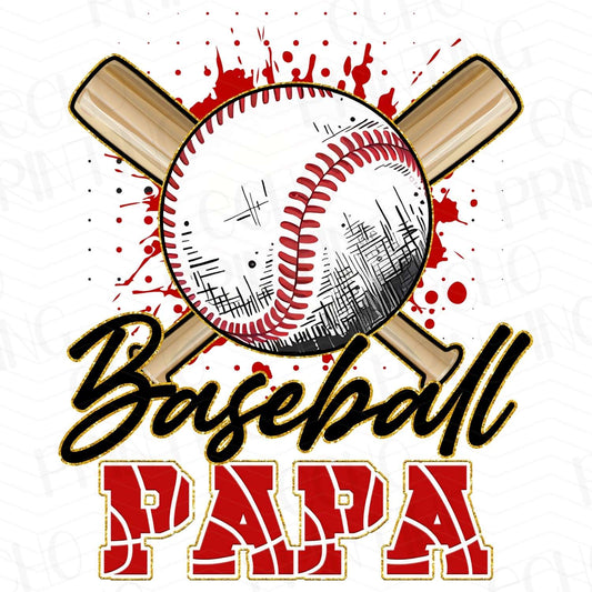 BSB 38 - BASEBALL PAPA WITH CROSSED BATS