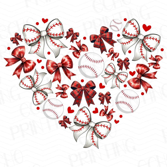 BSB 39 - BASEBALL AND BOWS HEART