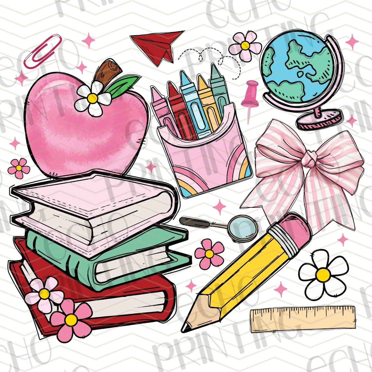 BTS 242 – PINK TEACHER DESK ESSENTIALS