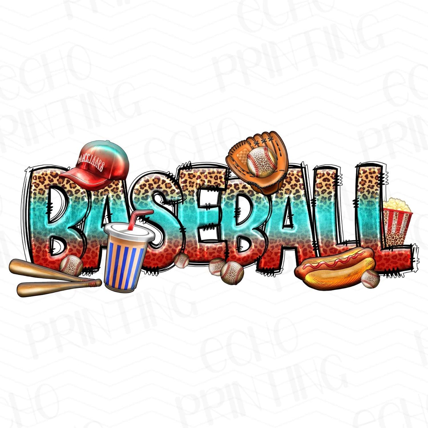 BSB 48 - RETRO BASEBALL WITH SNACKS COLLAGE