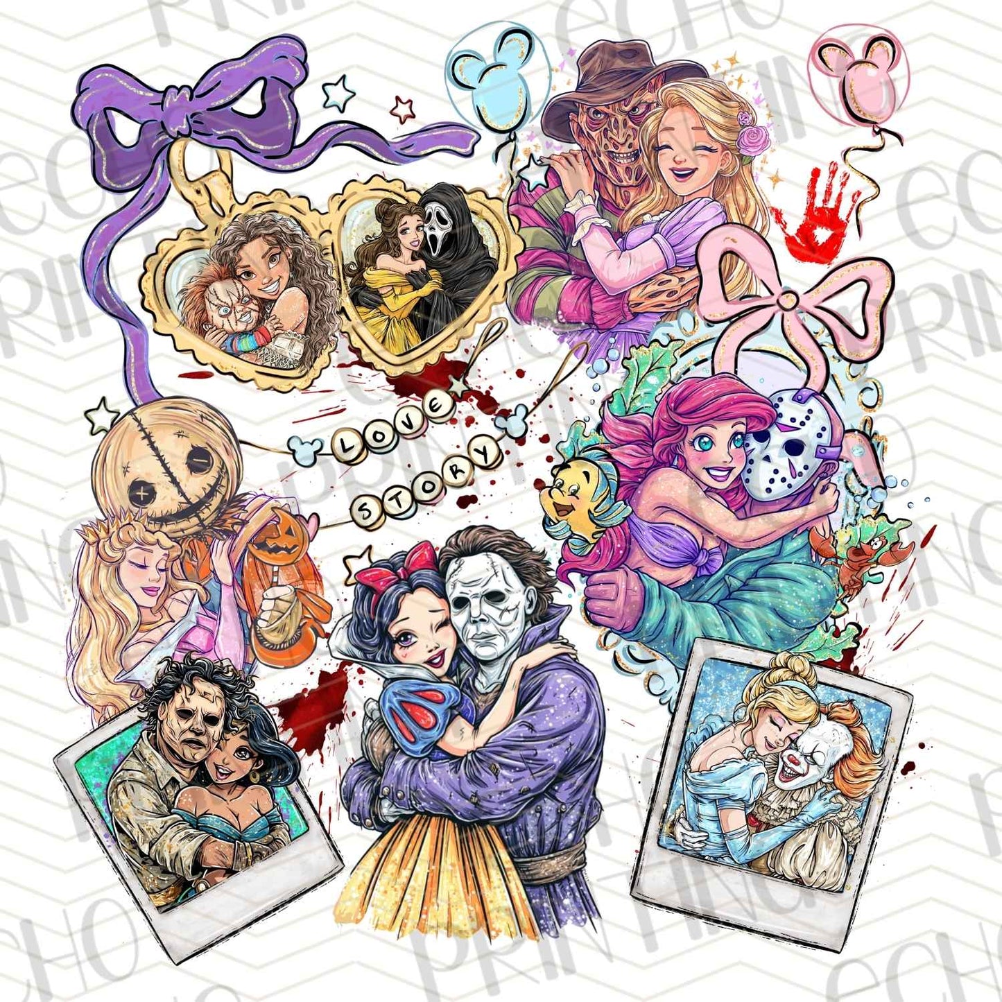 HLW 427 – VINTAGE HORROR MOVIE MAGAZINE STYLE COLLAGE