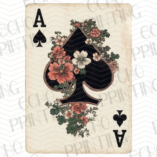 WSTNG 52 - FLORAL ACE OF SPADES