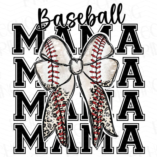 BSB 54 - BASEBALL MAMA LEOPARD BOW