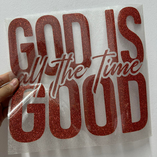 GOD IS GOOD ALL THE TIME - RED GLITTER VINYL | RTS 10" ADULT