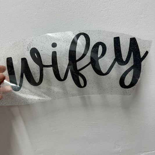 WIFEY - BLACK GLITTER VINYL | RTS 10" ADULT