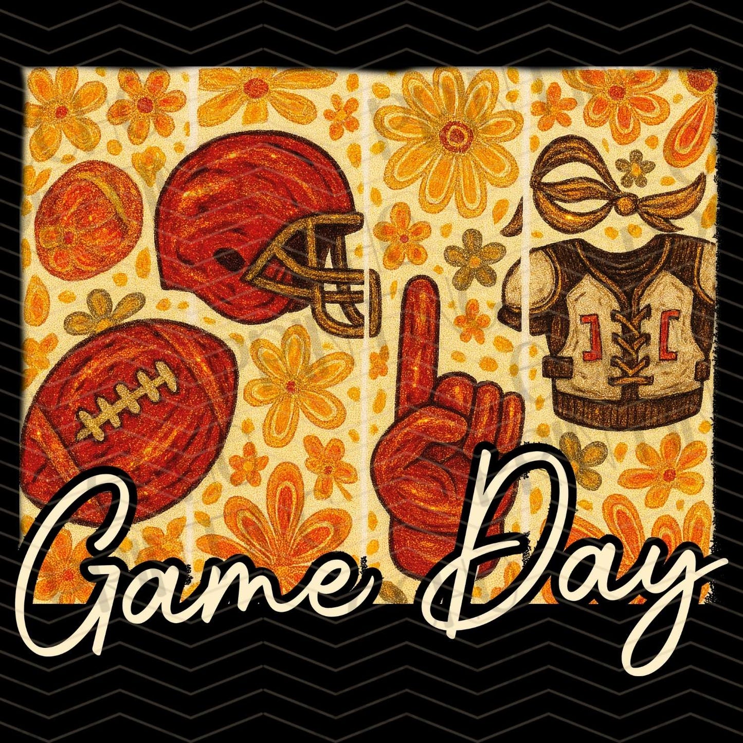 FLTK 327 - RETRO FOOTBALL GAME DAY COLLAGE