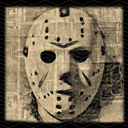 HLW 403 - RETRO STYLE HOCKEY MASKED HORROR FACE