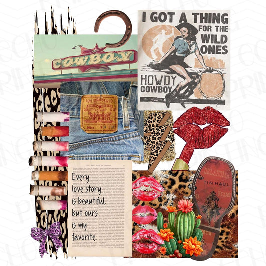 WSTNG 7 - WESTERN SCRAPBOOK STYLE COLLAGE