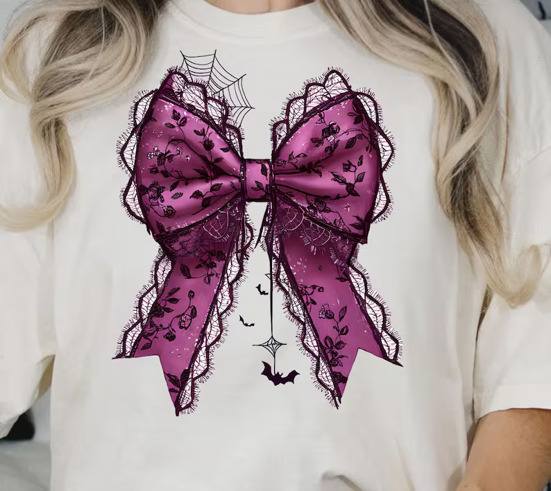 E45611 - Halloween Purple Bow