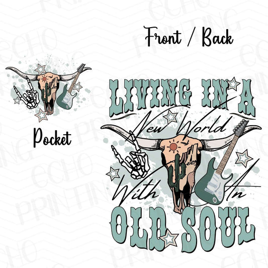 WSTN 9 - LIVING IN A NEW WORLD WITH AN OLD SOUL | POCKET & BACK SOLD SEPERATELY