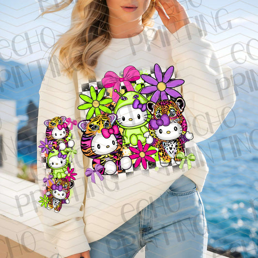 ACM 26 - PURPLE FLORAL KITTY ** SLEEVE SOLD SEPERATELY **