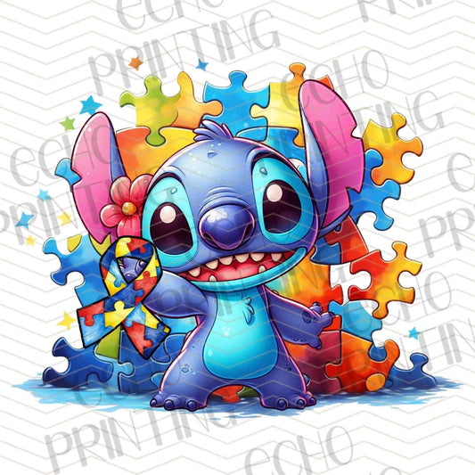 ATMSC 131 - BLUE ALIEN FRIEND PUZZLE SPLASH